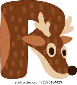 an alphabet with cute antler theme