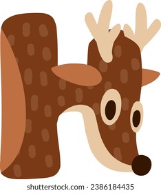 an alphabet with cute antler theme