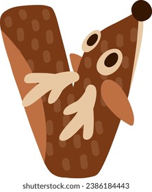 an alphabet with cute antler theme