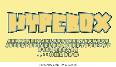 Alphabet süße Retro-Schrift mit handgeschriebener Schrift