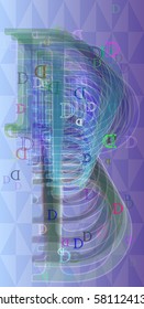 Alphabet D art idea
