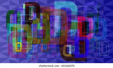Alphabet D art texture