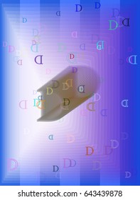 Alphabet D art vector