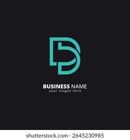 Alphabet D and B Letter Combination Logo, Stylish Corporate Symbol.