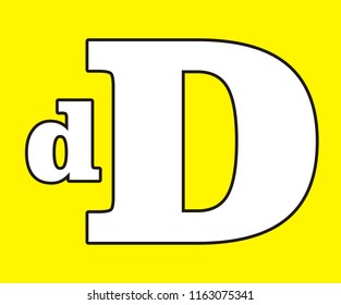 ALPHABET D CAPITAL LETTER VECTOR ICON 