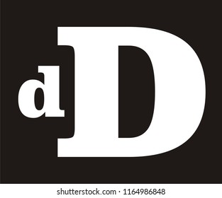 ALPHABET D CAPITAL LETTER VECTOR ICON 