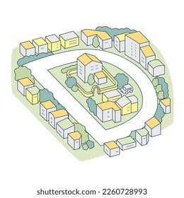 Alphabet "D" and the city