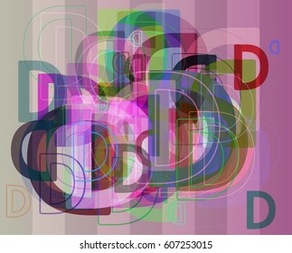 Alphabet D design icon