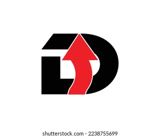 Alphabet D design vector templatr