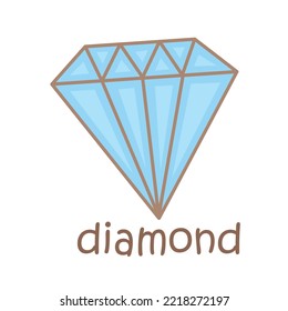Alphabet D For Diamond Illustration Vector Clipart