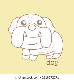 Alphabet D For Dog Digital Stamp