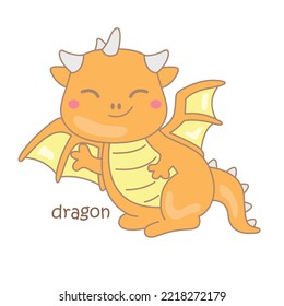 Alphabet D For Dragon Illustration Vector Clipart