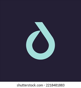 alphabet d for drop logo vector