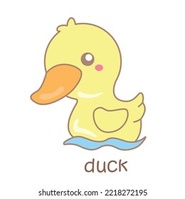 Alphabet D For Duck  Illustration Vector Clipart