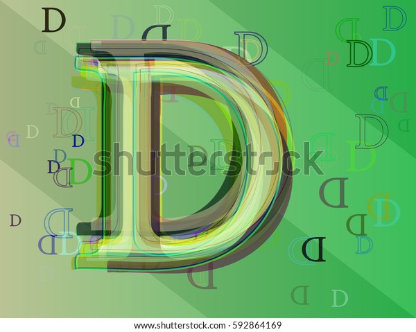 Alphabet D Elements Background Stock Vector (Royalty Free) 592864169 ...