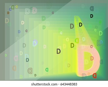 Alphabet D icon art