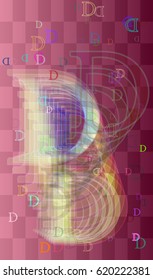 Alphabet D icon pattern