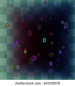 Alphabet D idea background