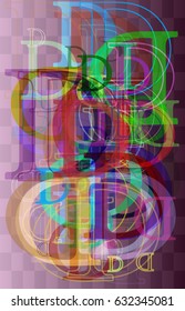 Alphabet D idea texture