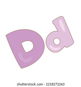 Alphabet D For Illustration Vector Clipart