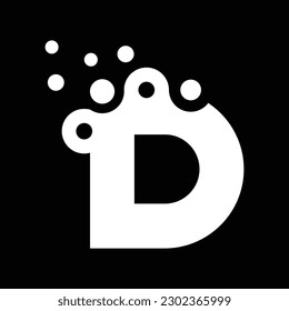 Plantilla de vector abstracto del logotipo de letra inicial de alfabeto D