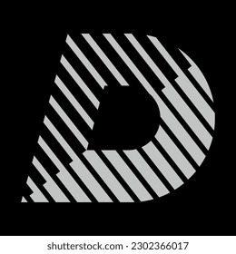 Alphabet D initial letter logo abstract vector template