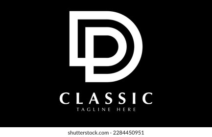 Alphabet D initial logo letter abstract monogram vector template