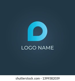 Alphabet D letter design vector