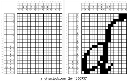 Alfabeto D Minúsculas Não-Ograma Pixel Art, Caractere D, Letra Linguística Gráficos Símbolo Vetor Arte Ilustração, Lógica Puzzle Game Griddlers, Pic-A-Pix, Pintura De Imagem Por Números, Picross