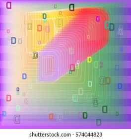 Alphabet D pattern elements