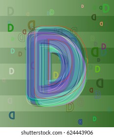 Alphabet D template design