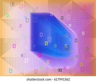 Alphabet D texture art