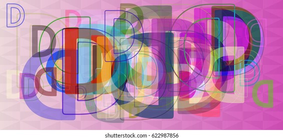 Alphabet D texture icon
