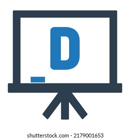 Alphabet D Vector icon which is suitable for commercial work and easily modify or edit it

