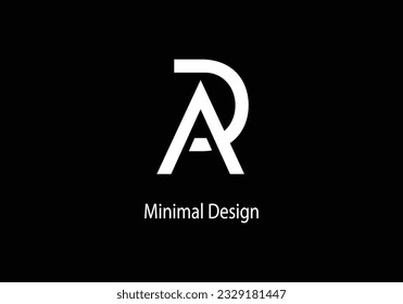 Alphabet DA,  monogram  logo, vector logo design, line art, 