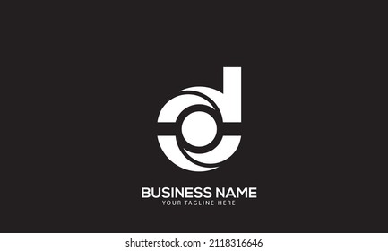 Alphabet DC or CD eye camera chutter monogram vector logo template