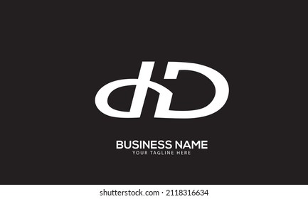 Alphabet DD linked to each other monogram vector logo template
