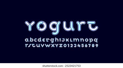 fonte decorativa alfabeto, letras A, B, C, D, E, F, G, H, I, J, K, L, M, N, O, P, Q, R, S, T, U, V, W, X, Y, Z e algarismos 0, 1, 2, 3, 4, 5, 6, 7, 8, 9, ilustração vetorial 10EPS