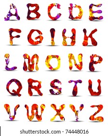 Alphabet design colorful