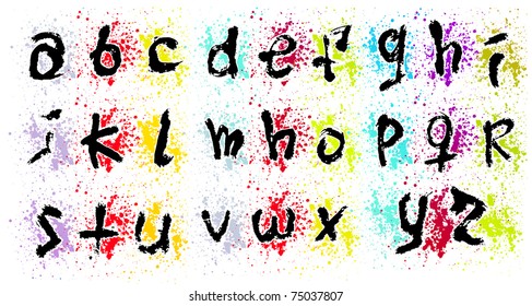 Alphabet design colorful