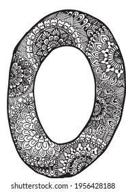alphabet design Coloring book. Coloring book. Vector illustration