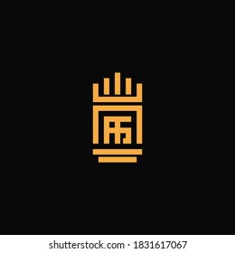 AS alphabetisches Buchstabensymbol, AS initiale logotype vektor
