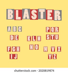 alphabet design, no editable text effects. design template. blaster.