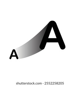 A Alphabet Design on White Background Vector Illustration for Logos and Creative Projects