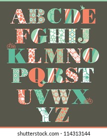 alphabet design. vector illustration