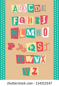 alphabet design. vector illustration