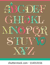 alphabet design. vector illustration