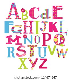 alphabet design. vector illustration