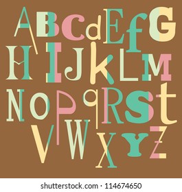 alphabet design. vector illustration