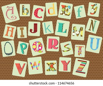 alphabet design. vector illustration